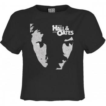 Schwarzes Damen-Crop-Shirt „Private Eyes“ – Amplified Hall & Oates