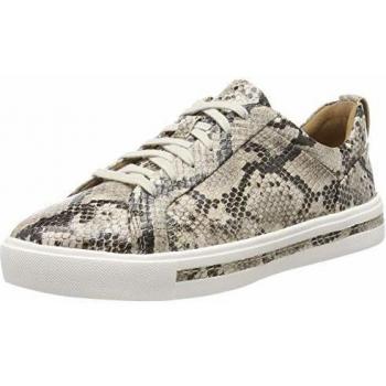 Clarks Damen Un Maui Lace Sneaker, Mehrfarbig (Natural Snake), 41.5 EU