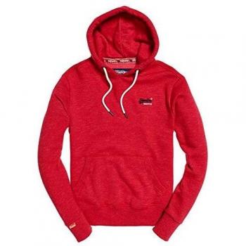 Superdry Herren Sweatshirt Orange Label Classic Overhead Größe M, Rot