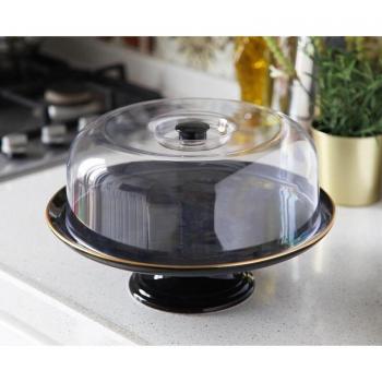 EminHome Chic Footed Bowl in Black and White Gold