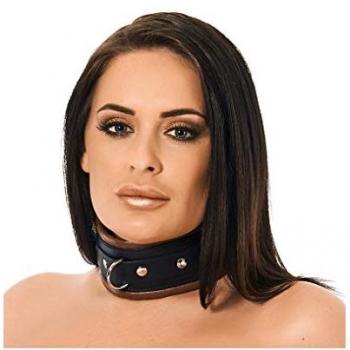 Collier Rimba cuir doux brun