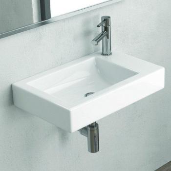 Karag Lavabo suspendu Minos rectangulaire 55x35x10 cm – Blanc
