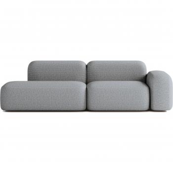ATIO Canapé Tissu Gris Foncé 3 Places Modulable