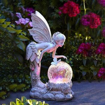 Estatua de Jardín con Luz LED de Hada