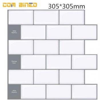 Carreaux autocollants 3D pour décoration de cuisine et salle de bain, 1 pièce