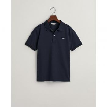 Camisa Polo Shield SS Pique Unisex Azul Noche