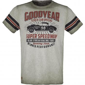 T-Shirt GoodYear Rockabilly Comfort Fit Uomo Verde Oliva S a 3XL