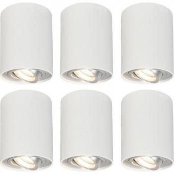 Rundoo UP Qazqa LED Aufbau-Glühbirne (GU10) – Weiß, Aluminium, 1-Flamme