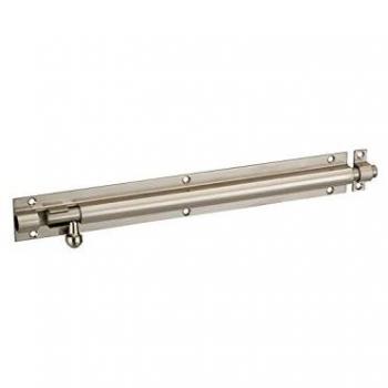 Targette de fixation THIRARD : acier, pêne Ø 10 mm, 32×253 mm, nickel satin