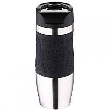 Bergner Termo de Viaje 400ml Acero Inoxidable y Silicona Negro
