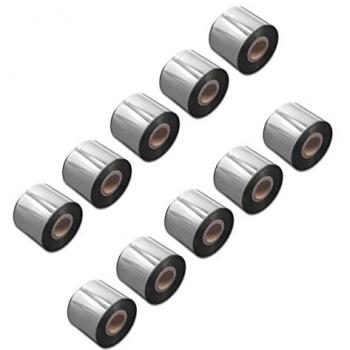 10X Wax Resin Thermal Ribbon for Zebra Printers (ZT230/220/410/600), 50mm × 300m, Black