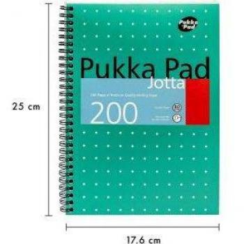 Pukka Pad Metallic Cover Wirebound Jotta Notebook B5 Pack of 3