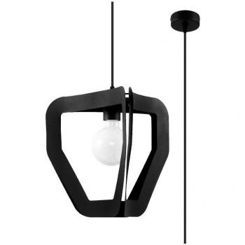 Lámpara colgante tres negro