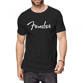 Fender Classic Logo T-Shirt Schwarz XXL