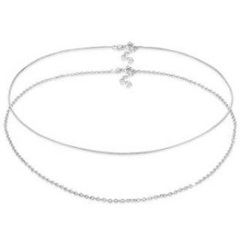 Elli Ketten-Set »Halskette Choker Set (2tlg) Schlangen Ankerkette 925 Silber«