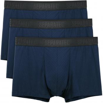 Separatec Herren Modal Boxershorts Super Weich Trunks mit Eingriff Separate Beutel Unterhose, 3er Pack (S, Blau)