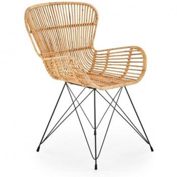 Sedia Houston 487 in Nocciola con Ruota, Design Metallico 90x61x63 cm