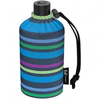 Öko‑Streifen-Flasche Emil 0,3 l Pastello‑Glas