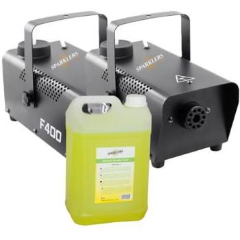 Système Fumée Portatif – Deux Machines + 5L de Liquide, Débit Élevé