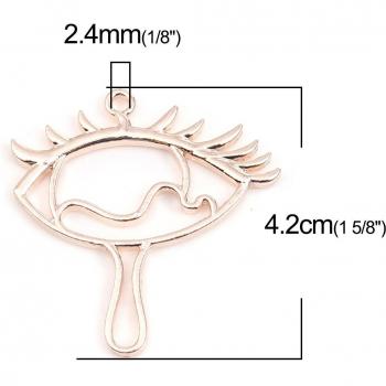 5 Pcs Open Back Bezel Zinc Alloy for Resin Earrings and Necklaces 42mm x 41mm
