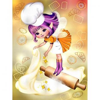 Artisanat diamant 5D : kit elfe dessin animé