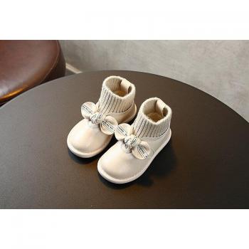 Girls Casual Short Boots with Knitted Socks