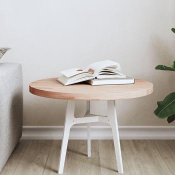 VidaXL Beech Wood Round Table Top Ø50x2.5 cm
