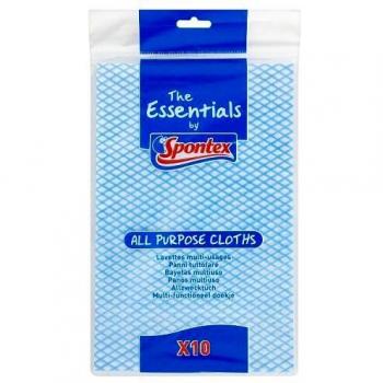 Spontex Essentials All Purpose Cloths, Pack of 10