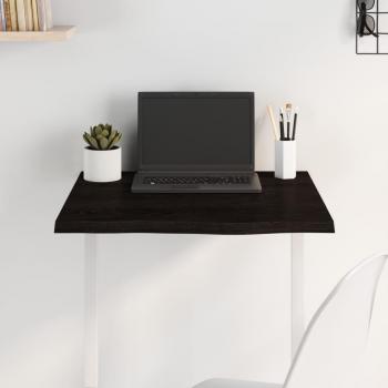 Vidaxl Dark Brown Table Top 60x60x2 cm Treated Solid Wood Oak