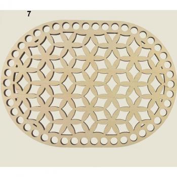 Fonds en bois ovale (6 unités) pour structure de panier à crochet