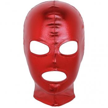 Costume de rôle complet en latex rouge, tête intégrale