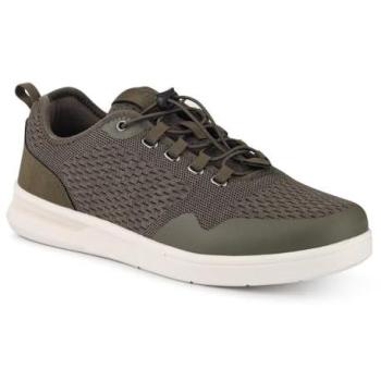 Khaki FlexFit Men’s Memory Foam Bungee-Laced Sports Shoes – Size 12