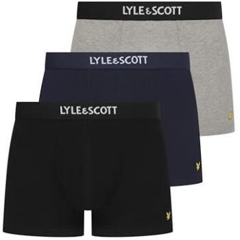 Triple Set Devon Boxer Shorts – Lyle & Scott – Black, Grey, Navy – Small