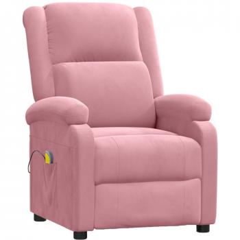 Seduta Massaggiante Rosa Velluto vidaxl