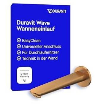Bec Déverseur Baignoire Duravit Wave Bronze Brossé Monotrou Laiton