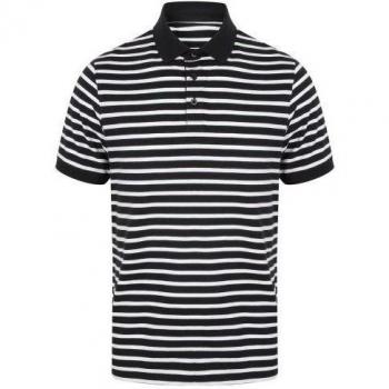 Polo de Punto Unisex Rayas Azul y Blanco Talla M