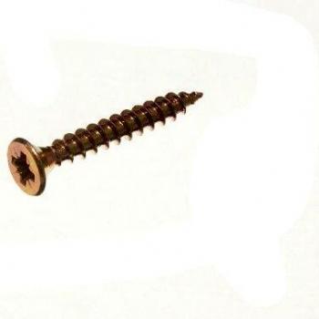 POZI SCREWS COUNTERSUNK YELLOW 4 X 30 MM