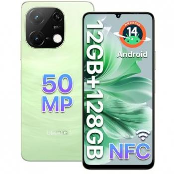 UMIDIGI G9C Mobile Phones, Android 14 Phone, NFC, 12(6+6)GB+ 128GB, 6.75 HD+90Hz, 50MP AI Camera, Bluetooth 5.4, 5000mAh, Sim-Free & Unlocked Mobile Phones, Smartphone 4G Dual SIM/Face ID/GPS/OTG (Green)