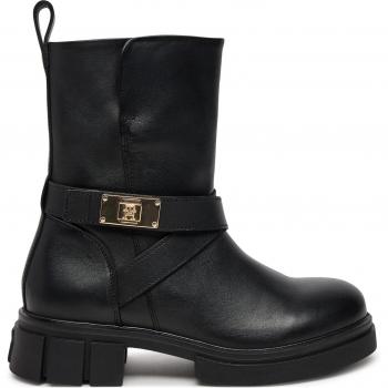 Tommy Hilfiger Stivaletti in Pelle Nero Biker