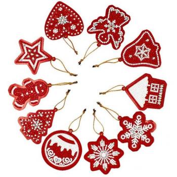 Bijoux Décoratifs Noël – Collection de 10 sapins
