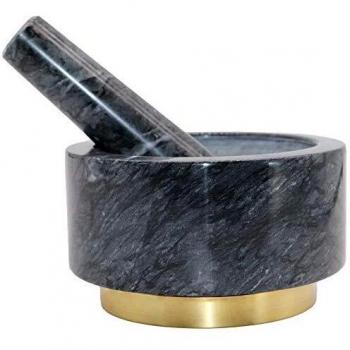 Avyvi Kitchen Granite Spice Mortar with Copper Base