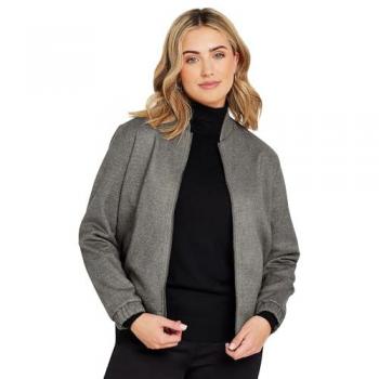 M & Co Veste Bomber en Daim Gris