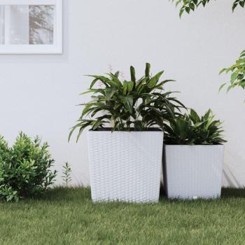 Jardinière Chic Rotin PP Blanc 37/64 L