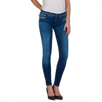 REPLAY Luz, Vaqueros Ajustados para Mujer, Azul (Denim Medio 9), W29/L30
