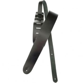 D'Addario Black Leather Guitar Strap for Tall Players