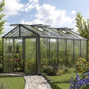 GFP 235x460 cm Aluminium Greenhouse Set