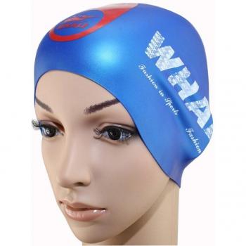 Bonnet de bain adulte en silicone, rond, flexible, étanche, protège les oreilles et les cheveux longs