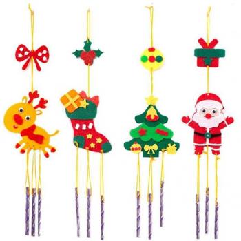4 Pcs/set DIY EVA Christmas Tree Decorations Santa Claus Wind Chimes