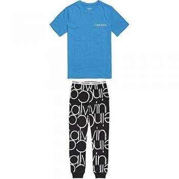 Set de nuit Calvin Klein pour garçons 12-14 ans, coton, bleu-noir