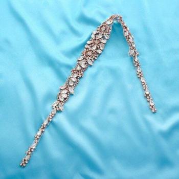 Custom Rhinestone Belt for Wedding Dress